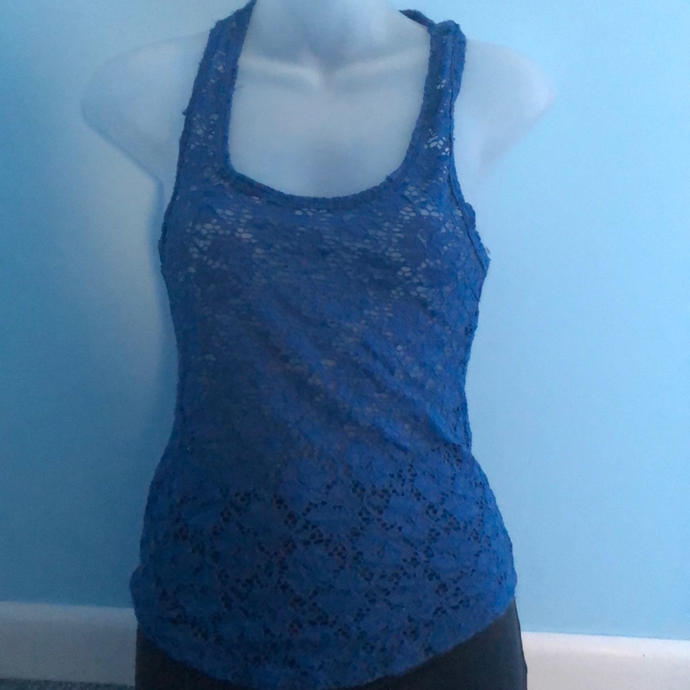 womans lace see thru blouse